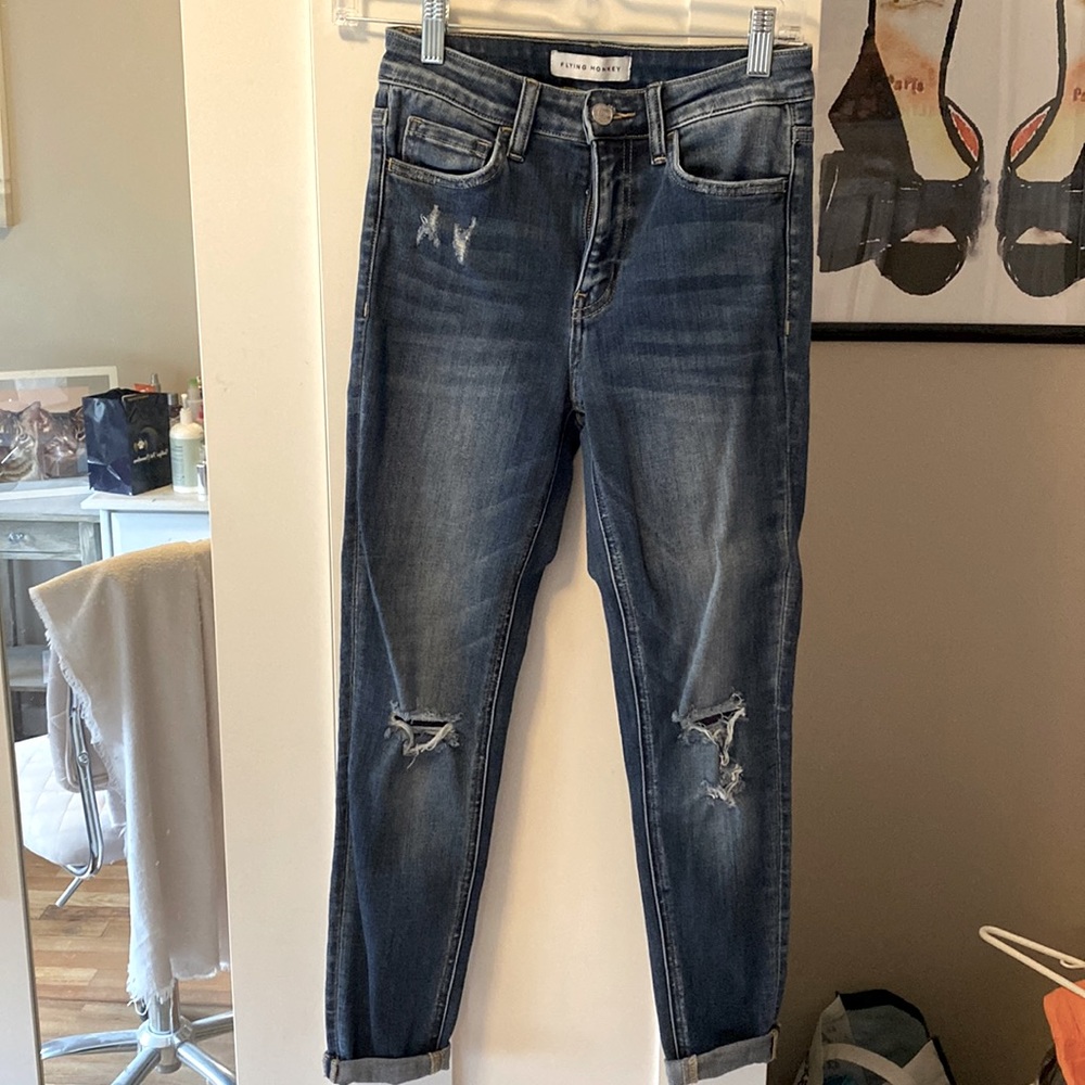 Flying Monkey distressed jeans